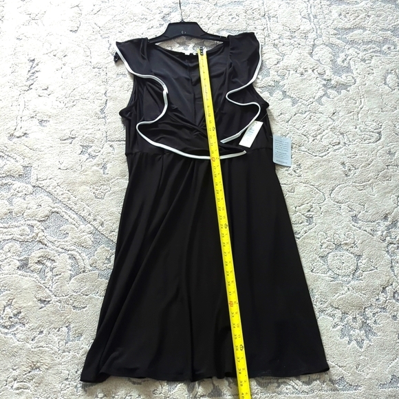TASH + Sophie Ruffle Piped Trim Dress, Size XL, Black - Picture 7 of 11